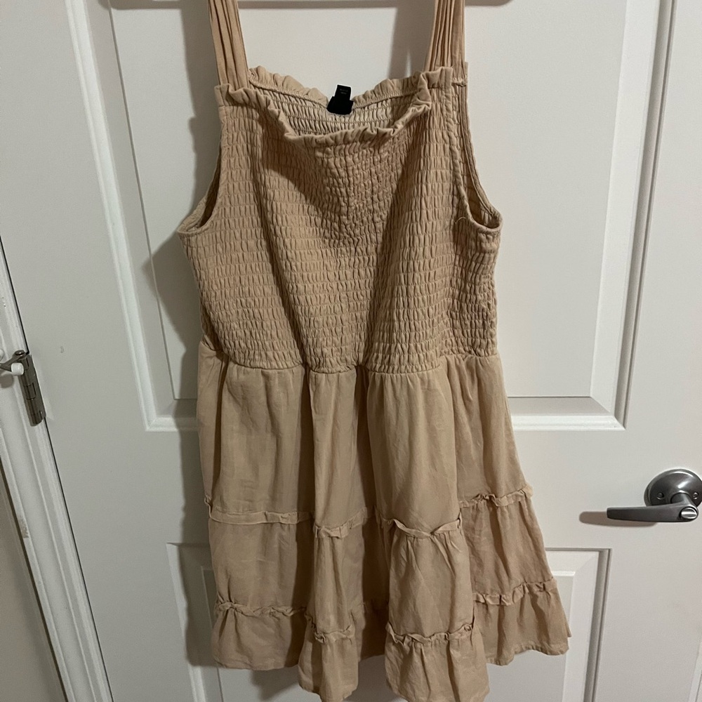Tan casual summer dress
